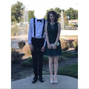 Green homecoming dress / formal dress